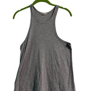 Free People Intimately Ribbed Racerback Tank Top Gray Medium Soft Basic Layering
